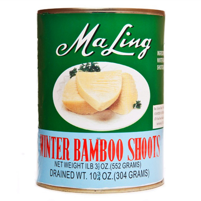 Canned bamboo shoots halves 